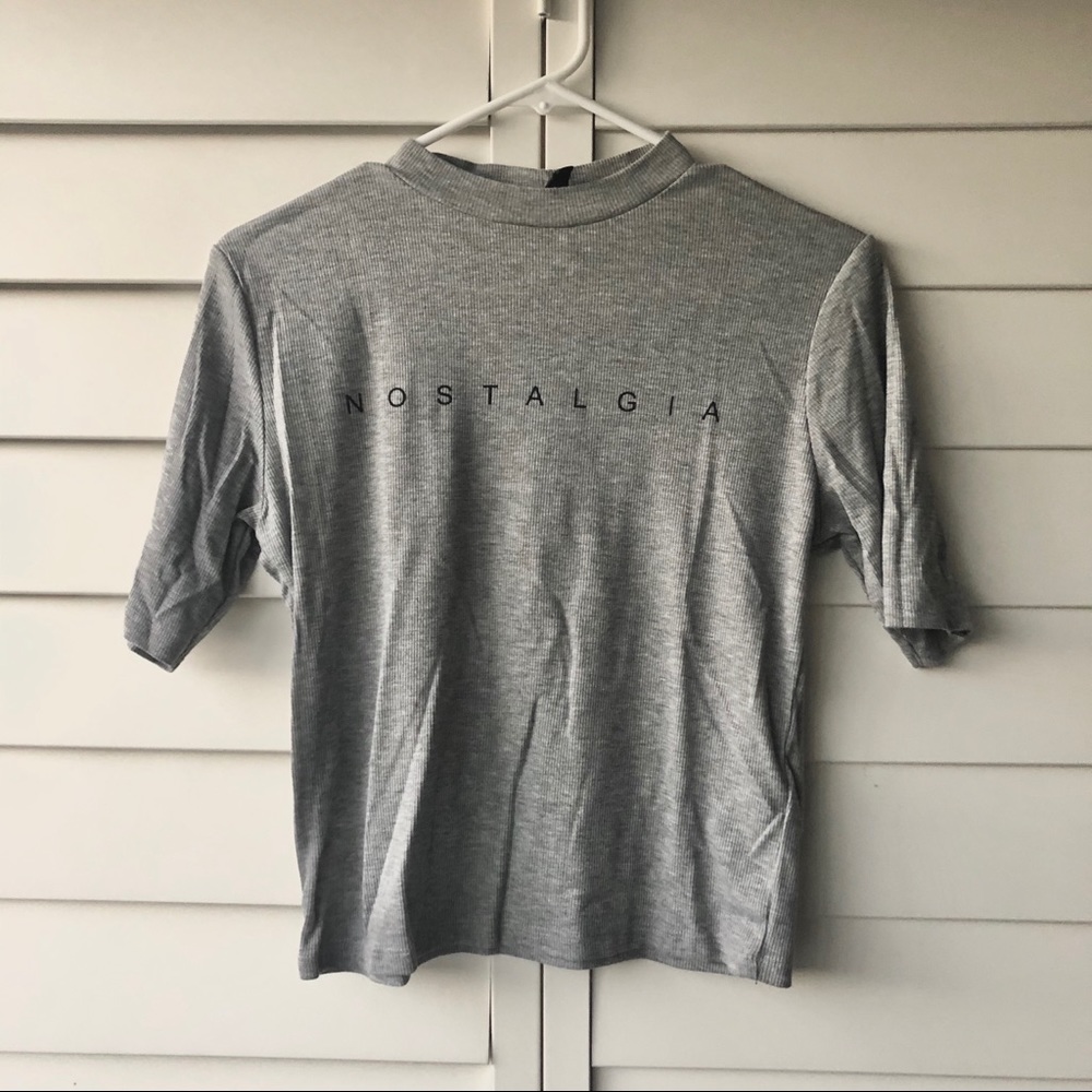 H&M Divided Nostalgia Mock Neck Top